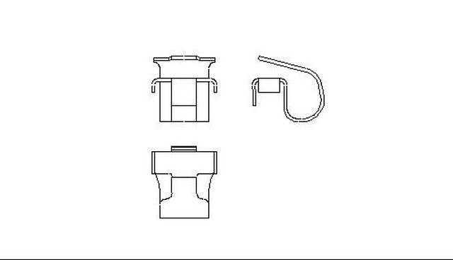 Better Brake Parts Disc Brake Anti-Rattle Clip,Disc Brake Pad Retaining Clip P/N:5282 Fits: Chevrolet Spectrum 88-85, Geo Spectrum 1989, Isuzu I-mark 89-85, Mazda Glc 85-81 - Image 1