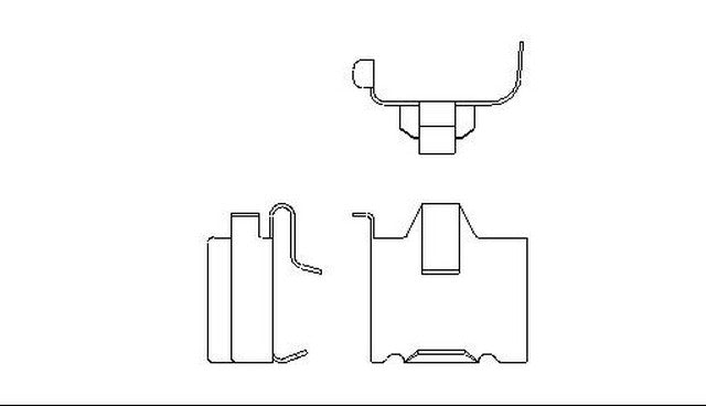 Better Brake Parts Disc Brake Anti-Rattle Clip,Disc Brake Pad Retaining Clip P/N:5307 Fits: Chevrolet Nova, Dodge Challenger, Dodge Colt, Honda Accord, Honda Civic, Honda Civic Del Sol, Honda Crx, Mazda 6, Mazda Mx-3 - Image 1