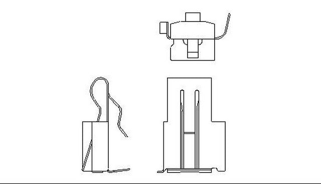 Better Brake Parts Disc Brake Anti-Rattle Clip,Disc Brake Pad Retaining Clip P/N:5472 Fits: Chevrolet Nova, Dodge Challenger, Dodge Colt, Eagle Summit, Eagle Talon, Honda Accord, Mazda Rx-7, Mitsubishi Cordia, Mitsubishi Eclipse, Mitsubishi Galant - Image 1