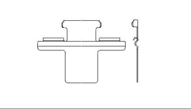 Better Brake Parts Disc Brake Anti-Rattle Clip,Disc Brake Pad Retaining Clip P/N:5582 Fits: Nissan 200sx 1987, Nissan 810 1981, Nissan Maxima 84-82 - Image 1
