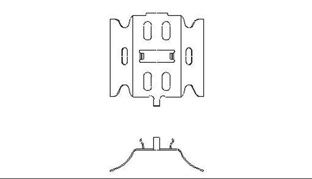 Better Brake Parts Disc Brake Pad Retaining Clip P/N:56082 Fits: Chevrolet Blazer 05-97, Chevrolet S10 04-98, GMC Jimmy 05-97, GMC Sonoma 04-98, Isuzu Hombre 00-98, Oldsmobile Bravada 01-97 - Image 1