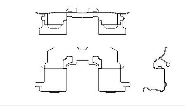 Better Brake Parts Disc Brake Anti-Rattle Clip,Disc Brake Pad Retaining Clip P/N:56118 Fits: Toyota Echo 01-00, Toyota Mr2 Spyder 02-00, Toyota Prius 02-01 - Image 1