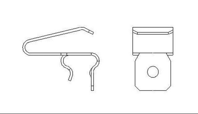 Better Brake Parts Disc Brake Pad Retaining Clip P/N:56124 Fits: Ford Thunderbird 05-02, Jaguar S-type 02-00, Lincoln Ls 06-00 - Image 1