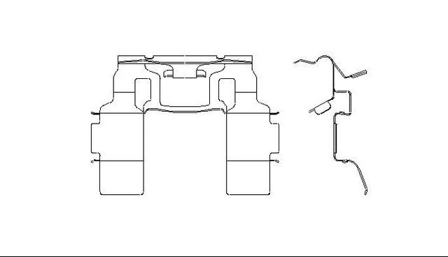 Better Brake Parts Disc Brake Pad Retaining Clip P/N:56156 Fits: Ford Explorer Sport 03-01, Ford Explorer Sport Trac 05-01 - Image 1