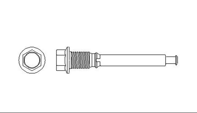 Better Brake Parts Disc Brake Caliper Bolt P/N:56184 Fits: Buick Allure, Buick Century, Buick Lacrosse, Buick Lesabre, Buick Park Avenue, Buick Regal, Buick Riviera, Buick Terraza, Cadillac Eldorado - Image 1