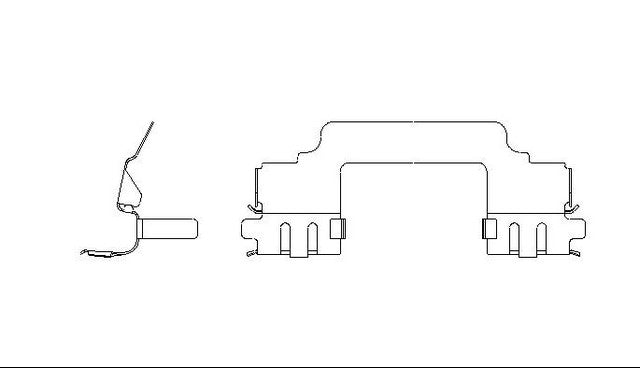 Better Brake Parts Disc Brake Pad Retaining Clip P/N:56230 Fits: Cadillac Cts 07-03, Cadillac Srx 09-04, Cadillac Sts 11-05, Pontiac Grand Prix 08-05 - Image 1
