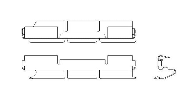 Better Brake Parts Disc Brake Pad Retaining Clip P/N:56259 Fits: Ford E-150 07-04, Ford E-150 Club Wagon 05-04 - Image 1