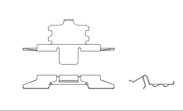 Better Brake Parts Disc Brake Pad Retaining Clip P/N:56364 Fits: Ford Fusion 12-06, Lincoln Mkz 12-07, Lincoln Zephyr 2006, Mazda 6 13-06, Mercury Milan 11-06 - Image 1