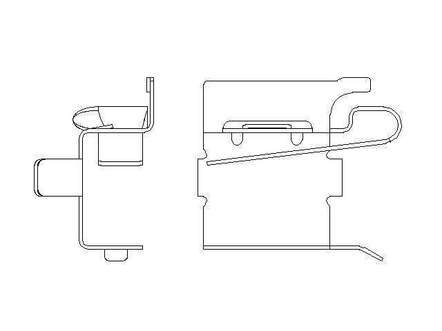 Better Brake Parts Disc Brake Pad Retaining Clip P/N:56394 Fits: Jeep Cherokee, Lexus Ct200h, Lexus Es250, Lexus Es300h, Lexus Es350, Lexus Gs200t, Lexus Gs300, Lexus Gs350, Lexus Gs450h, Lexus Hs250h - Image 1