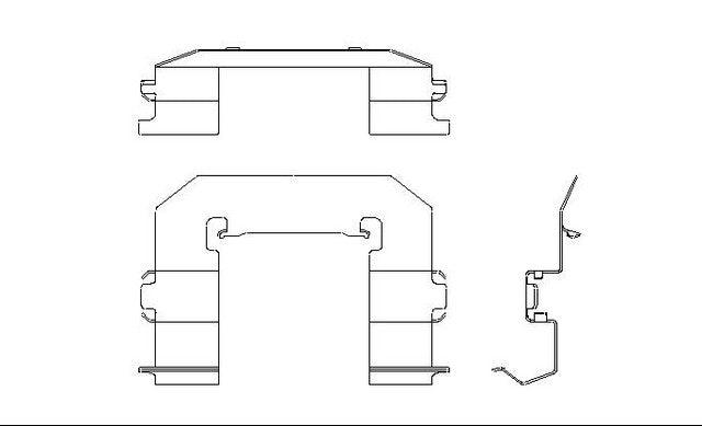 Better Brake Parts Disc Brake Pad Retaining Clip P/N:56421 Fits: Chevrolet Captiva Sport 15-12, Chevrolet Equinox 09-07, Pontiac Torrent 09-07, Saturn Vue 10-08, Suzuki Xl-7 09-07 - Image 1
