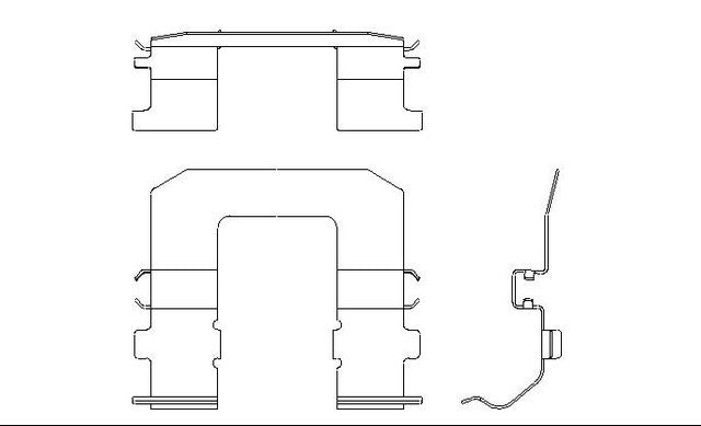 Better Brake Parts Disc Brake Pad Retaining Clip P/N:56422 Fits: Chevrolet Captiva Sport 15-12, Chevrolet Equinox 17-07, GMC Terrain 17-10, Pontiac Torrent 09-07, Saturn Vue 10-08, Suzuki Xl-7 09-07 - Image 1