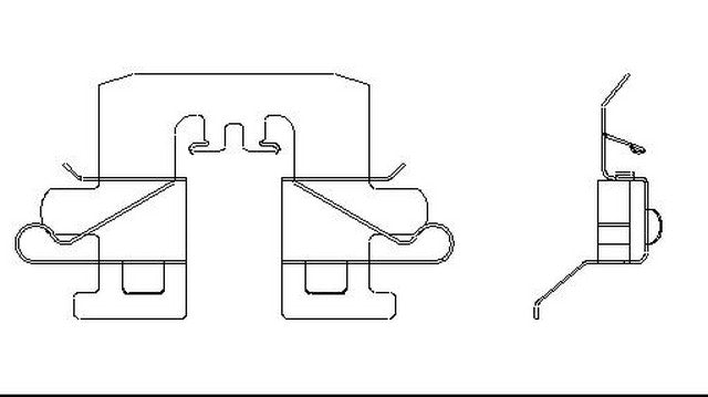Better Brake Parts Disc Brake Pad Retaining Clip P/N:56436 Fits: Ford Fusion 12-06, Lincoln Mkz 12-07, Lincoln Zephyr 2006, Mazda 6 13-06, Mercury Milan 11-06 - Image 1