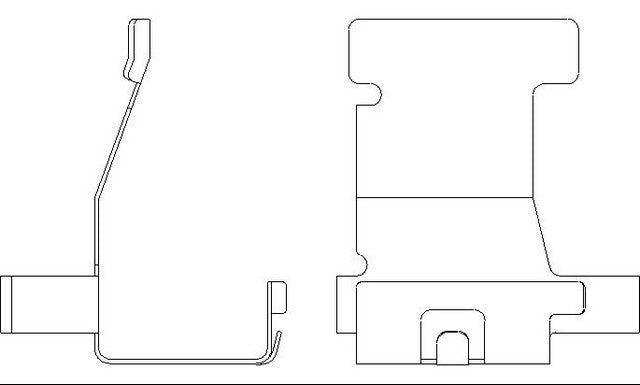Better Brake Parts Disc Brake Caliper Pin,Disc Brake Pad Retaining Clip P/N:56506 Fits: Chevrolet Express 3500, Chevrolet Express 4500, Chevrolet Silverado 2500 Hd, Chevrolet Silverado 3500 Hd, Chevrolet Suburban 3500 Hd, Ford E-150, Ford E-250 - Image 1