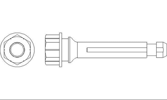 Better Brake Parts Disc Brake Caliper Bolt P/N:56518 Fits: Lexus Es350 11-07, Lexus Hs250h 11-10, Lexus Rx350 12-10, Lexus Rx450h 12-10, Toyota Avalon 11-08, Toyota Matrix 13-09, Toyota Sienna 12-11 - Image 1