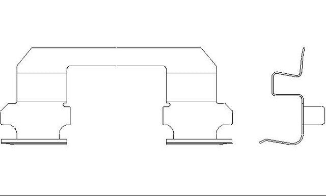 Better Brake Parts Disc Brake Pad Retaining Clip P/N:56520 Fits: Nissan Versa 11-09 - Image 1