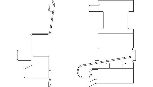 Better Brake Parts Disc Brake Pad Retaining Clip P/N:56542 Fits: Lexus Is250 08-06, Lexus Is250 15-14 - Image 1