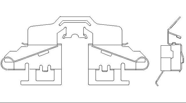 Better Brake Parts Disc Brake Pad Retaining Clip P/N:56566 Fits: Pontiac Vibe 10-09, Toyota Corolla 10-09, Toyota Corolla 19-14, Toyota Matrix 13-09 - Image 1