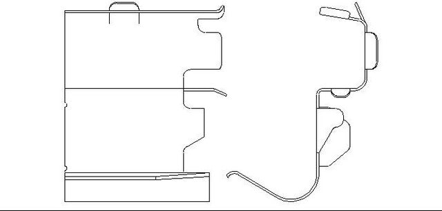 Better Brake Parts Disc Brake Pad Retaining Clip P/N:56623 Fits: Ford Edge 14-07, Lincoln Mkx 15-07, Mazda Cx-5 24-19, Mazda Cx-7 12-07, Mazda Cx-9 23-07 - Image 1