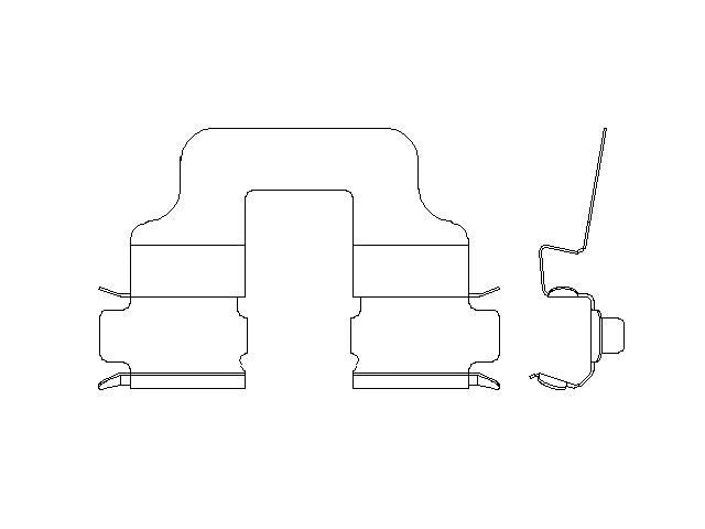 Better Brake Parts Disc Brake Pad Retaining Clip P/N:56676 Fits: Fiat 500 19-12 - Image 1