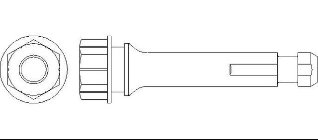 Better Brake Parts Disc Brake Caliper Bolt P/N:56680 Fits: Lexus Es300h, Lexus Es350, Lexus Gs200t, Lexus Gs300, Lexus Gs350, Lexus Gs450h, Lexus Hs250h, Lexus Is200t, Lexus Is250, Lexus Is300 - Image 1