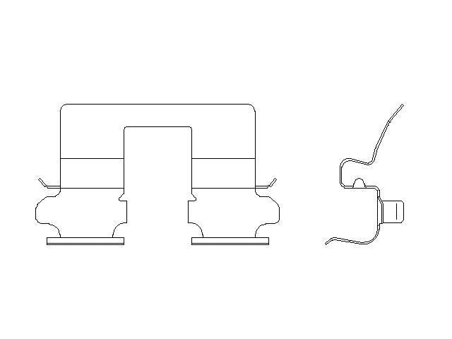 Better Brake Parts Disc Brake Pad Retaining Clip P/N:56735 Fits: Dodge Dart 16-13 - Image 1