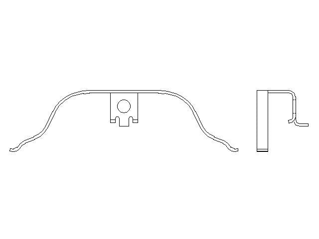 Better Brake Parts Disc Brake Caliper Support Spring P/N:56742 Fits: Audi A6 18-16, Audi A6 Quattro 18-12, Audi A7 Quattro 18-12, Audi A8 Quattro 18-11, Audi Sq5 17-14, Mercedes-benz E550 14-12 - Image 1