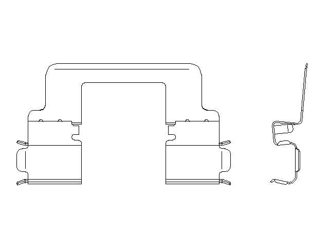 Better Brake Parts Disc Brake Pad Retaining Clip P/N:56760 Fits: Land Rover Defender 110 24-20, Land Rover Defender 130 24-23, Land Rover Defender 90 24-21, Land Rover Discovery 24-17, Land Rover Range Rover 22-13, Land Rover Range Rover Sport 22-14 - Image 1
