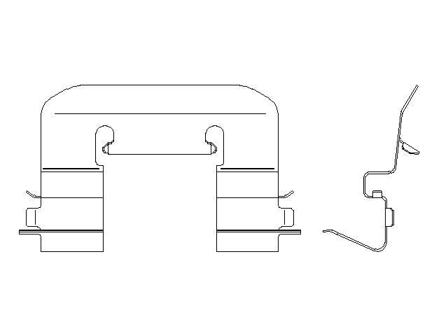 Better Brake Parts Disc Brake Pad Retaining Clip P/N:56793 Fits: Chevrolet Bolt Euv 23-22, Chevrolet Bolt Ev 23-17, Chevrolet Cruze 19-16, Chevrolet Sonic 20-18, Chevrolet Volt 19-16 - Image 1