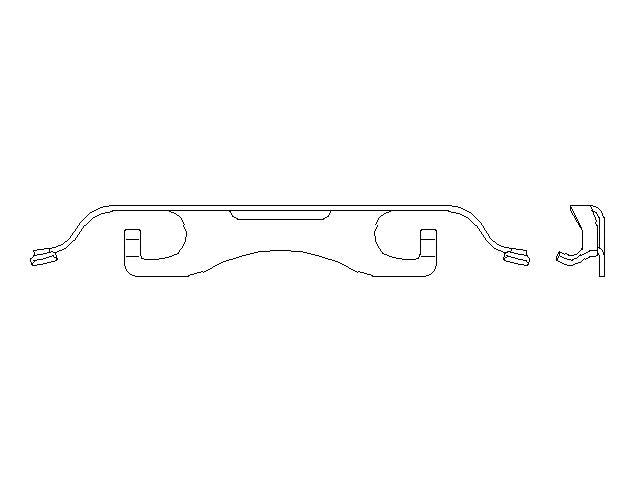 Better Brake Parts Disc Brake Caliper Support Spring P/N:56794 Fits: Ford Edge 21-15, Ford Fusion 19-18, Lincoln Continental 20-17, Lincoln Corsair 24-21, Lincoln Mkx 18-16, Lincoln Mkz 20-17, Lincoln Nautilus 21-19, Subaru Ascent 25-19 - Image 1