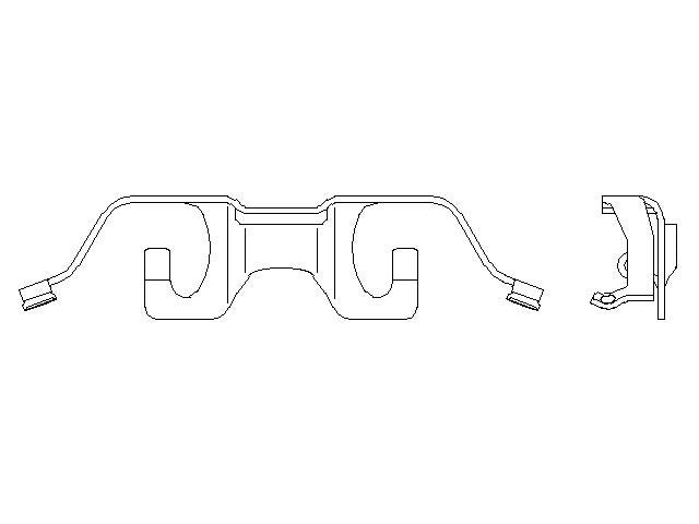 Better Brake Parts Disc Brake Caliper Support Spring P/N:56813 Fits: Mercedes-benz C43 Amg 21-17, Mercedes-benz C450 Amg 2016, Mercedes-benz Glc300 23-16, Mercedes-benz Glc350e 20-18, Mercedes-benz Glc43 Amg 23-17 - Image 1