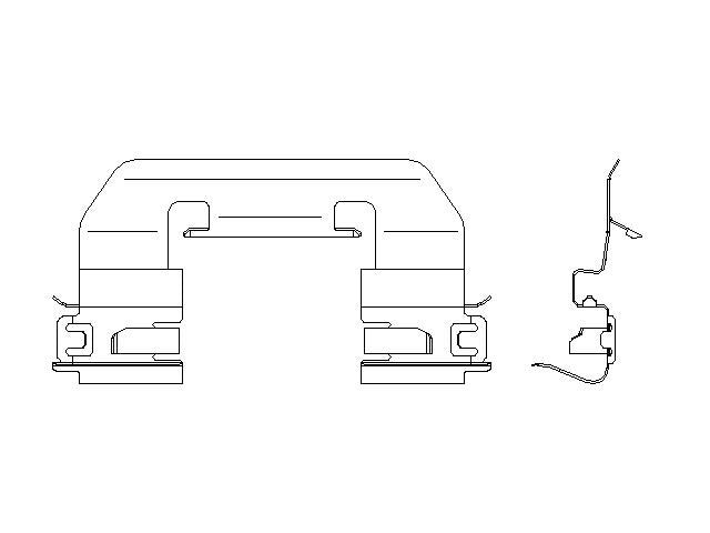 Better Brake Parts Disc Brake Pad Retaining Clip P/N:56868 Fits: Fiat 500x 21-16, Jeep Renegade 23-15 - Image 1
