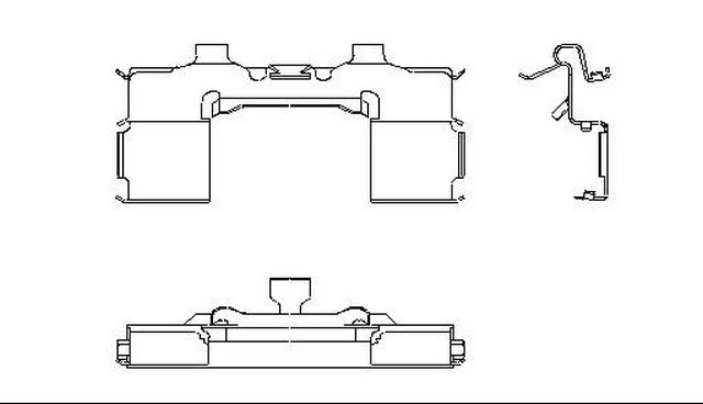 Better Brake Parts Disc Brake Pad Retaining Clip P/N:5947 Fits: Nissan D21 94-86, Nissan Frontier 04-98, Nissan Pathfinder 95-87, Nissan Van 88-87, Subaru Svx 97-92 - Image 1