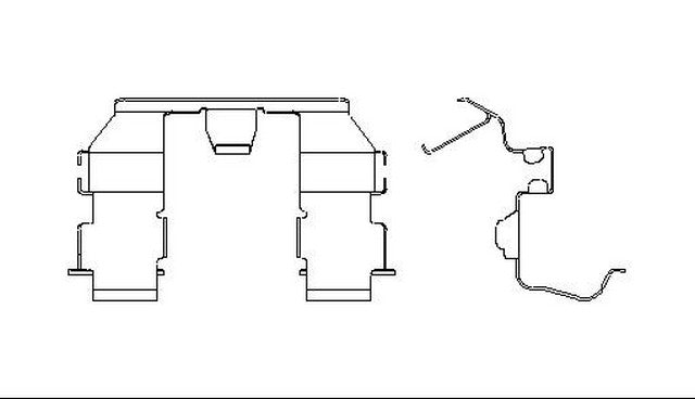 Better Brake Parts Disc Brake Pad Retaining Clip P/N:6064 Fits: Acura Integra 89-86, Honda Accord 89-86, Honda Prelude 87-85 - Image 1