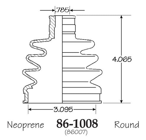 EMPI CV Joint Boot P/N:86-1008-D Fits: Nissan Pulsar Nx 84-83, Nissan Sentra 85-82 - Image 1