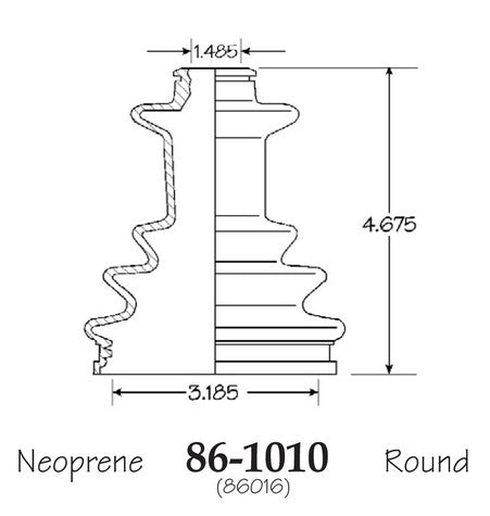 EMPI CV Joint Boot P/N:86-1010-D Fits: Nissan Stanza 85-82 - Image 1