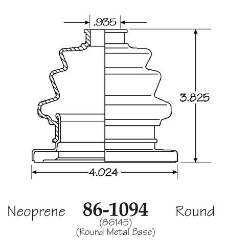 EMPI CV Joint Boot P/N:86-1094-D Fits: Porsche 911 77-75, Porsche 911 85-84 - Image 1