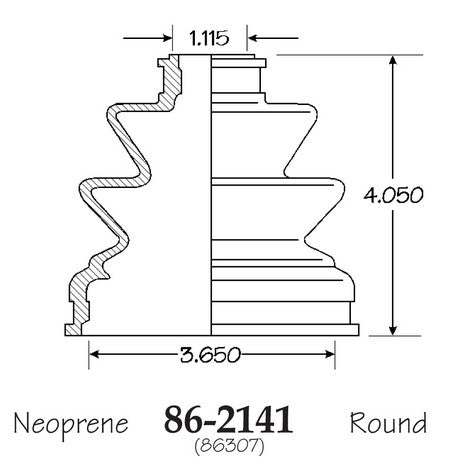 EMPI CV Joint Boot P/N:86-2141-D Fits: Infiniti Fx45 08-03, Infiniti Q45 95-90, Infiniti Qx56 10-04, Nissan Armada 11-05, Nissan Pathfinder 2004, Nissan Titan 18-17, Toyota Celica 92-86, Toyota Cressida 92-89, Toyota Supra 92-86 - Image 1