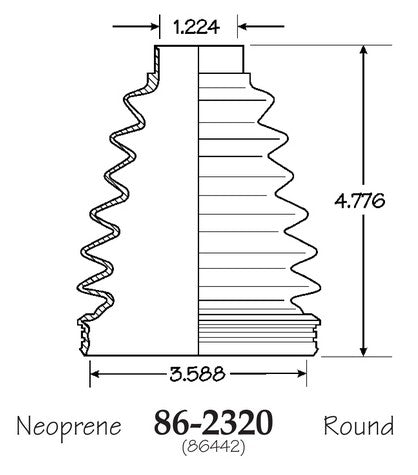 EMPI CV Joint Boot P/N:86-2320-D Fits: Toyota 4runner 02-95 - Image 1