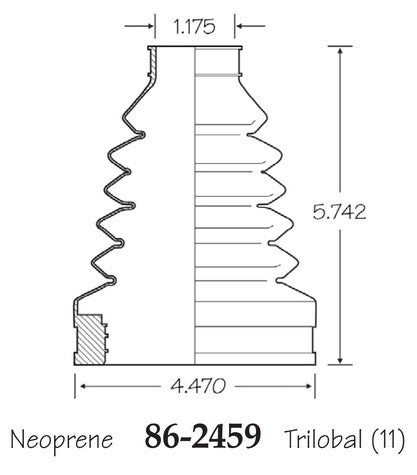 EMPI CV Joint Boot P/N:86-2459-D Fits: Dodge Ram 1500 05-03 - Image 1