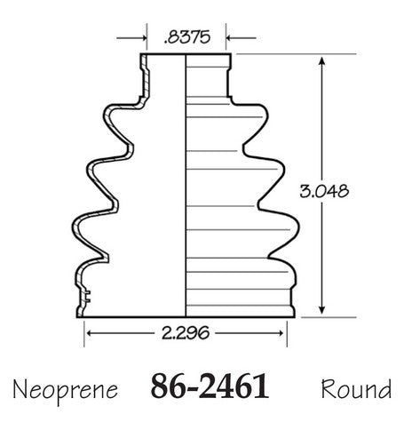 EMPI CV Joint Boot P/N:86-2461-D Fits: Honda Trx500fa Fourtrax Foreman Rubicon, Honda Trx500fe Fourtrax Foreman 4x4 Es, Honda Trx500fga Fourtrax Foreman Rubicon Gpscape, Honda Trx500fm Fourtrax Foreman 4x4 - Image 1