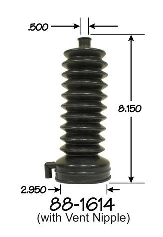 EMPI Rack and Pinion Bellows P/N:88-1614-K Fits: Ford Thunderbird 2002, Jaguar S-type 08-00, Jaguar Vanden Plas 09-04, Lincoln Ls 02-00 - Image 1