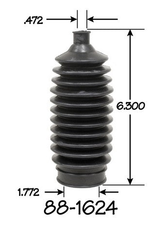 EMPI Rack and Pinion Bellows P/N:88-1624-K Fits: Acura Tl 08-04, Dodge Durango 03-00, Honda Accord 07-03, Subaru Impreza 14-06, Subaru Legacy 09-05, Subaru Outback 09-05, Subaru Wrx 18-15 - Image 1