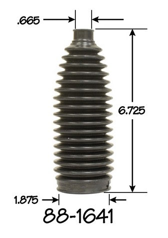 EMPI Rack and Pinion Bellows P/N:88-1641-K Fits: Ford Edge 14-07, Honda Accord Crosstour 11-10, Lincoln Mkx 15-07 - Image 1