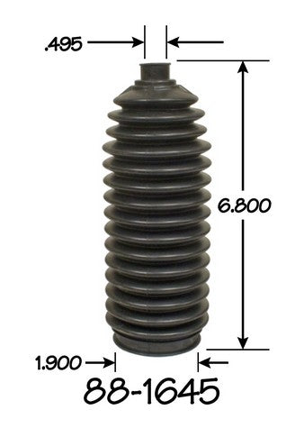 EMPI Rack and Pinion Bellows P/N:88-1645-K Fits: Acura Rdx, Acura Tsx, Honda Cr-v, Hyundai Elantra, Infiniti Fx35, Infiniti Fx37, Infiniti Fx50, Infiniti G35, Infiniti G37, Infiniti Qx70 - Image 1