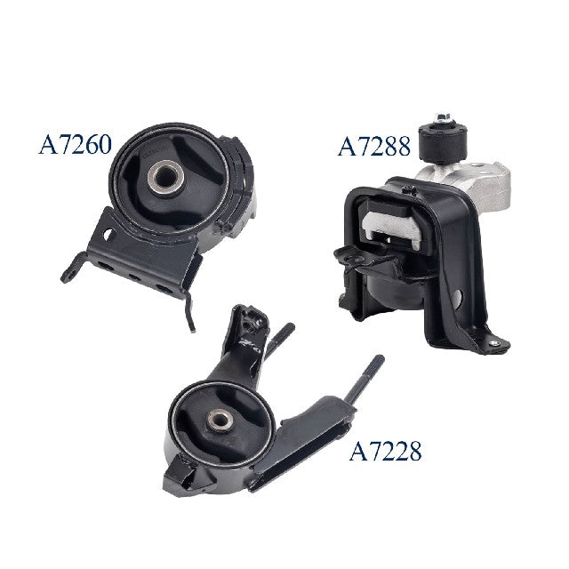 ACEON Engine Mount Set P/N:9000-1990 Fits: Scion Xa 06-04, Scion Xb 06-04, Toyota Echo 05-00 - Image 1