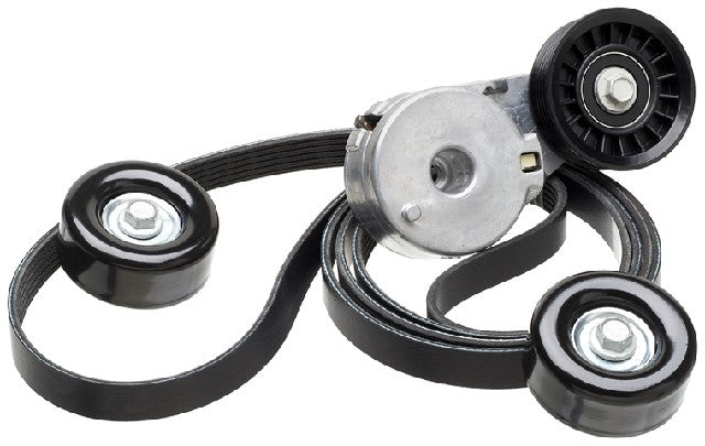 Gates Serpentine Belt Drive Component Kit P/N:90K-38104A Fits: Buick Rendezvous 2002, Chevrolet Malibu 03-02, Chevrolet Venture 05-02, Oldsmobile Alero 2003, Oldsmobile Silhouette 04-03, Pontiac Aztek 05-01, Pontiac Grand Am 03-02, Pontiac Montana 05-03 - Image 1
