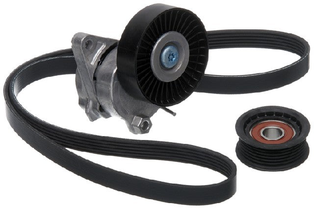 Gates Serpentine Belt Drive Component Kit P/N:90K-38174 Fits: Mercedes-benz C240, Mercedes-benz C320, Mercedes-benz C55 Amg, Mercedes-benz Cl500, Mercedes-benz Clk320, Mercedes-benz Clk500, Mercedes-benz Clk55 Amg, Mercedes-benz Cls500, Mercedes-benz E320 - Image 1