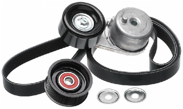 Gates Serpentine Belt Drive Component Kit P/N:90K-38378B Fits: Nissan Frontier 2013, Nissan Nv1500 2013, Nissan Nv2500 2013, Nissan Nv3500 2013, Nissan Pathfinder 12-09, Nissan Pathfinder 2007, Nissan Xterra 13-09, Nissan Xterra 2007, Suzuki Equator 12-09 - Image 1