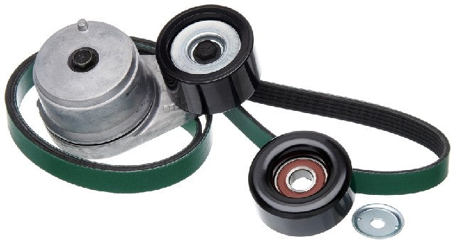Gates Serpentine Belt Drive Component Kit P/N:90K-38505HD Fits: Autocar Llc. Xpeditor, Autocar Llc. Xpeditor Wx, Autocar Llc. Xpeditor Wxll, Kenworth W900, Peterbilt 320, Peterbilt 357, Peterbilt 365, Peterbilt 378 - Image 1
