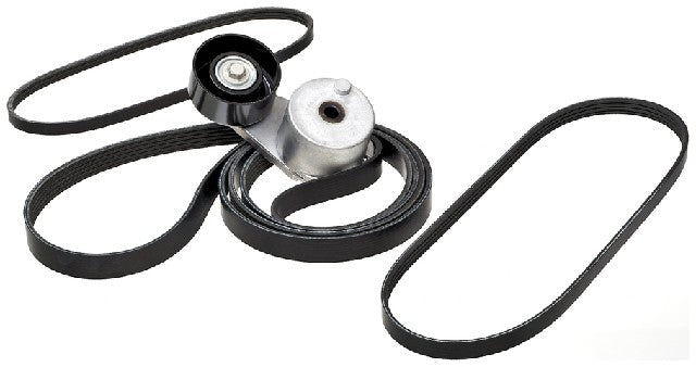 Gates Serpentine Belt Drive Component Kit P/N:90K-39371 Fits: Cadillac Escalade, Cadillac Escalade Esv, Chevrolet Cheyenne, Chevrolet Silverado 1500, Chevrolet Silverado 1500 Ld, Chevrolet Silverado 2500, Chevrolet Suburban, Chevrolet Tahoe, GMC Sierra - Image 1